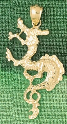 Dazzlers Jewelry Dragon Pendant Necklace Charm Bracelet in Yellow, White or Rose Gold 2390, MPN: DZ…