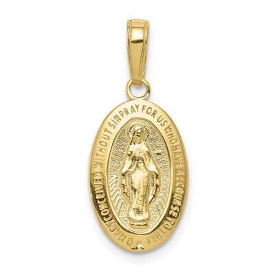 Miraculous Medal Pendant 10k Gold 10M1431, MPN: 10M1431,
