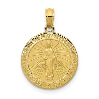 Miraculous Medal Pendant 10k Gold 10M1437, MPN: 10M1437,