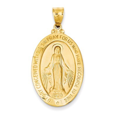 Miraculous Medal Pendant 14k Gold REL135, MPN: REL135, 637218167036