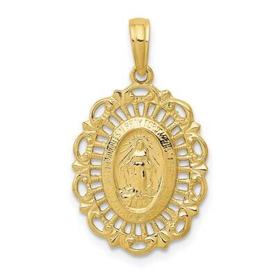 Oval Miraculous Medal Pendant 10k Gold 10D3705, MPN: 10D3705,