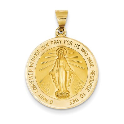 Miraculous Medal Pendant 14k Gold REL136, MPN: REL136, 883957441962