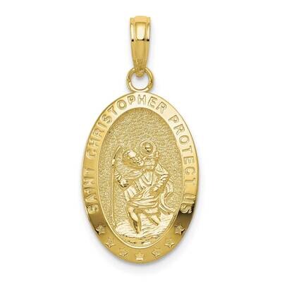 Saint Christopher Medal Pendant 10k Gold 10K5082, MPN: 10K5082, 191101085291