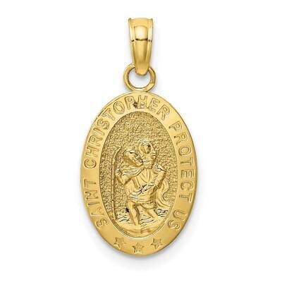 Saint Christopher Medal Pendant 10k Gold 10K5081, MPN: 10K5081,