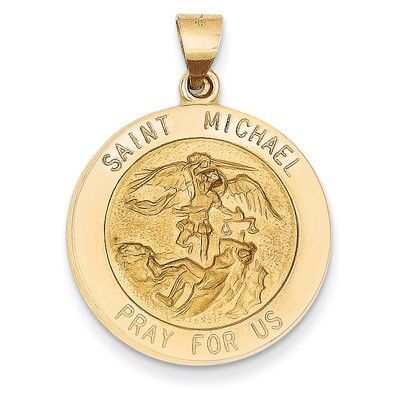 Saint Michael Medal Pendant 14k Gold REL148, MPN: REL148, 886774619118