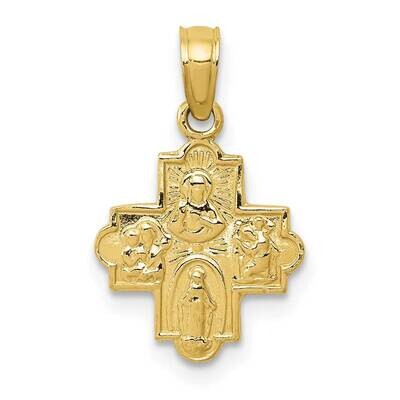 Miniature Four Way Medal Pendant 10k Gold 10C3963, MPN: 10C3963,