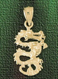 Dazzlers Jewelry Dragon Pendant Necklace Charm Bracelet in Yellow, White or Rose Gold 2380, MPN: DZ…