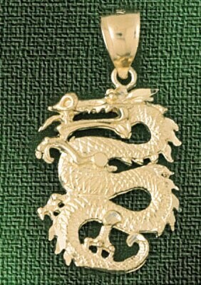 Dazzlers Jewelry Dragon Pendant Necklace Charm Bracelet in Yellow, White or Rose Gold 2379, MPN: DZ…