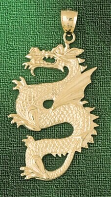 Dazzlers Jewelry Dragon Pendant Necklace Charm Bracelet in Yellow, White or Rose Gold 2378, MPN: DZ…