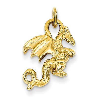 3-Dimensional Dragon Charm 14k Gold Solid Polished K1012, MPN: K1012, 883957865584