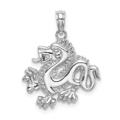 Small Dragon Charm 14k White Gold C2379W, MPN: C2379W, 637218125852