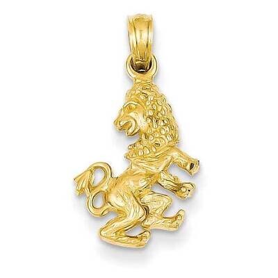 3-D Leo Zodiac Pendant 14k Gold C3147, MPN: C3147, 637218106226