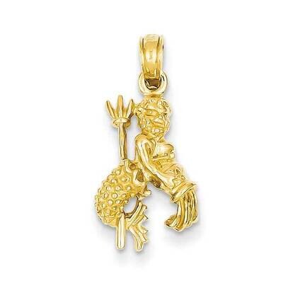 3-D Aquarius Zodiac Pendant 14k Gold C3153, MPN: C3153, 637218106189