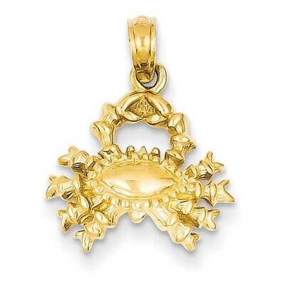 3-D Cancer Zodiac Pendant 14k Gold C3146, MPN: C3146, 637218106233