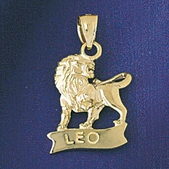 Dazzlers Jewelry Leo Lion Zodiac Pendant Necklace Charm Bracelet in Yellow, White or Rose Gold 9229…
