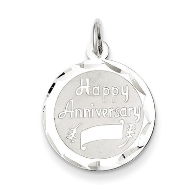 Happy Anniversary Disc Charm Sterling Silver QC348, MPN: QC348, 883957458731