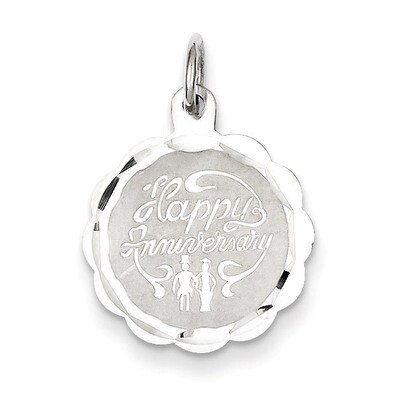 Happy Anniversary Disc Charm Sterling Silver QC2270, MPN: QC2270, 883957542171