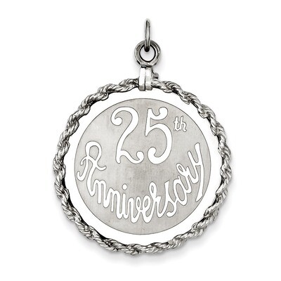 25th Anniversary Disc Charm Sterling Silver QC2286, MPN: QC2286, 883957458656