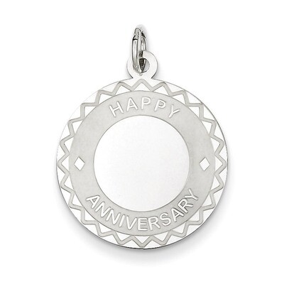 Happy Anniversary Disc Charm Sterling Silver QC2272, MPN: QC2272, 883957524726