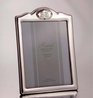 Ricci Anniversary 25Th Anniversary 8&quot; X 10&quot; Sterling Silver Picture Frame, MPN: 19502, 644907195027