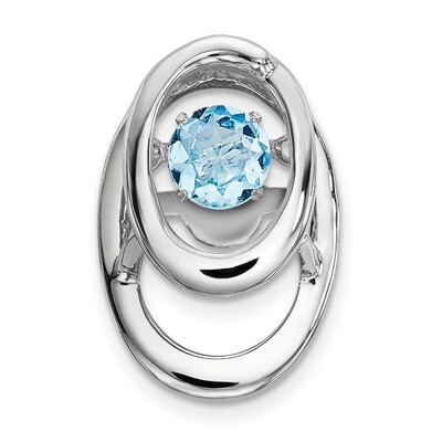 Blue Topaz Birthstone Vibrant Pendant Sterling Silver Rhodium QBPD32DEC, MPN: QBPD32DEC, 8867740557…