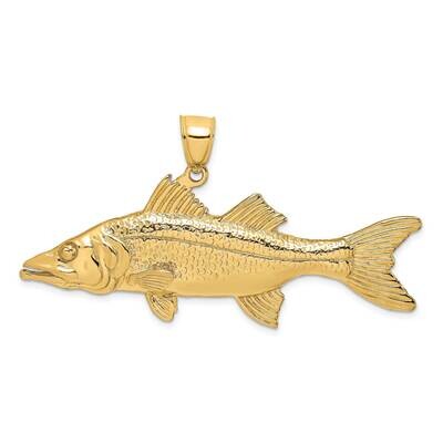 Snook Fish Charm 14k Gold 3-D K7959, MPN: K7959, 637218048670