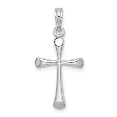 Beveled Tip Cross Charm 14k White Gold Polished K8600W, MPN: K8600W,