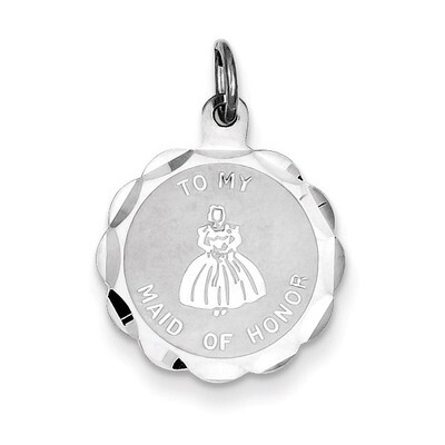 To My Maid of Honor Disc Charm Sterling Silver QC1499, MPN: QC1499, 883957397641