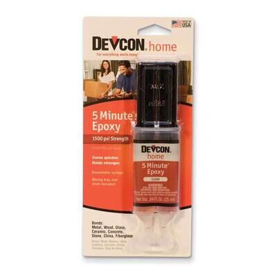 Devcon Home 5 Minute Epoxy Adhesive 1oz Syringe JT5216, MPN: JT5216, 654207164265