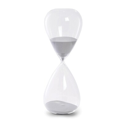 Grey Sand Hand-blown Glass 90-Minute Hourglass  GM20952, MPN: GM20952, 797140908388