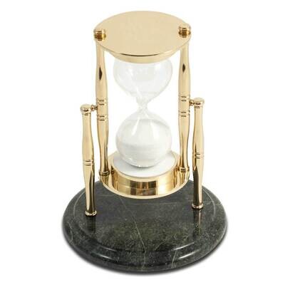 Green Marble 30 Minute Sand Timer with Brass Accents GM21410, MPN: GM21410, 797140308249