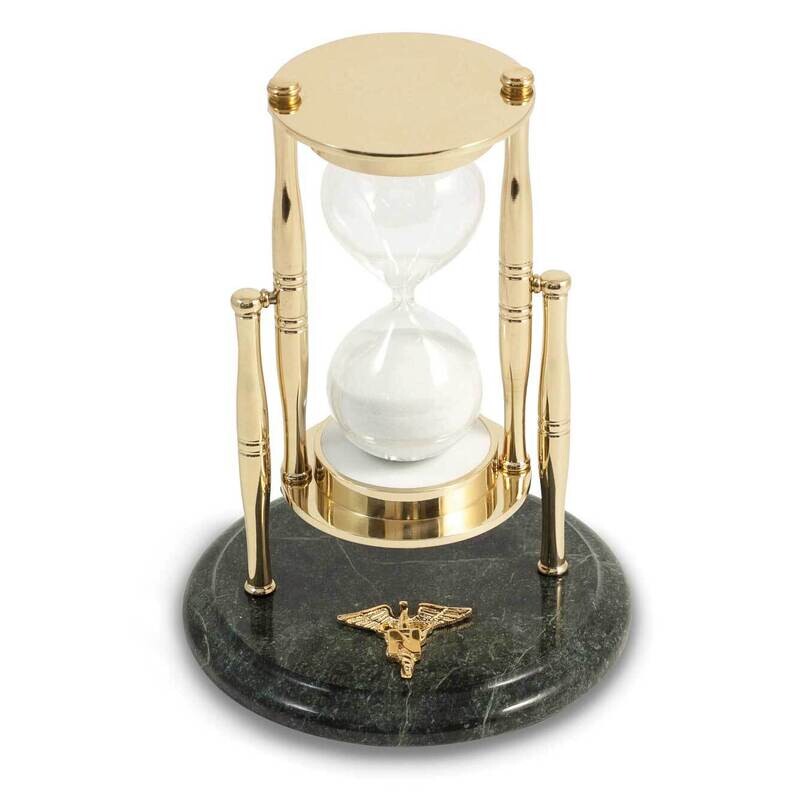 Nursing Green Marble 30 Minute Sand Timer with Brass Accents GM21491, MPN: GM21491, 797140358244