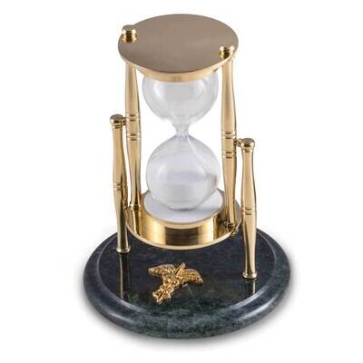 Medical Green Marble 30 Minute Sand Timer with Brass Accents GM21490, MPN: GM21490, 797140328247
