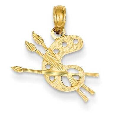 Paint Pallet Pendant 14k Gold K3489, MPN: K3489, 637218014675