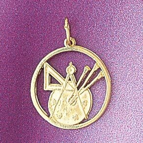 Dazzlers Jewelry Painting Pendant Necklace Charm Bracelet in Yellow, White or Rose Gold 6295, MPN: …