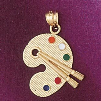 Dazzlers Jewelry Painting Pendant Necklace Charm Bracelet in Yellow, White or Rose Gold 6443, MPN: …