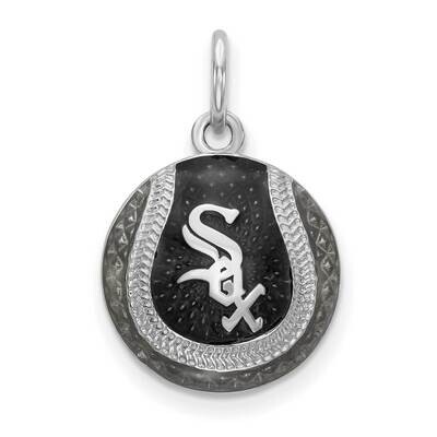 MLB Chicago White Sox Enameled Baseball Charm Sterling Silver Rhodium-plated SS520WHI, MPN: SS520WH…