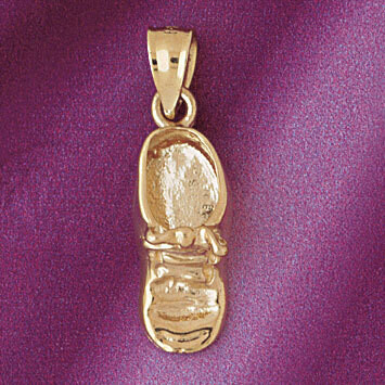 Dazzlers Jewelry Baby Shoe Pendant Necklace Charm Bracelet in Yellow, White or Rose Gold 5932, MPN:…