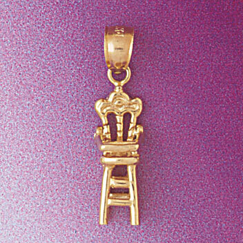 Dazzlers Jewelry Baby Chair Pendant Necklace Charm Bracelet in Yellow, White or Rose Gold 5921, MPN…