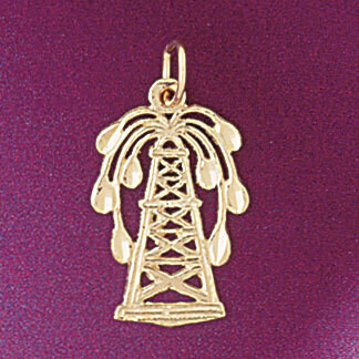 Dazzlers Jewelry Oil Well Pendant Necklace Charm Bracelet in Yellow, White or Rose Gold 5229, MPN: …