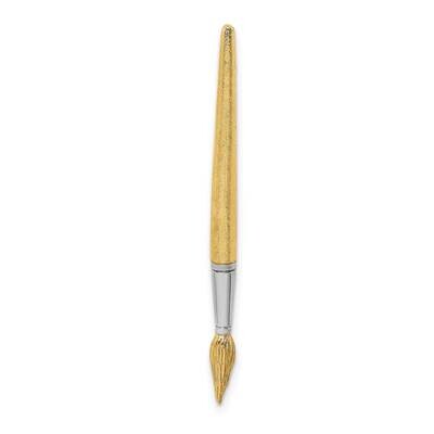 3-D Water Paint Brush Charm 14k Gold Rhodium K9313, MPN: K9313, 637218104536