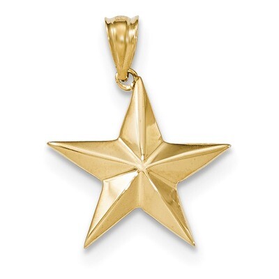 Star Pendant 14k Gold Polished K5306, MPN: K5306, 191101454370