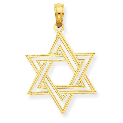 Star of David Pendant 14k Gold C4465, MPN: C4465, 637218017386