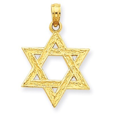 Star of David Pendant 14k Gold D3803, MPN: D3803, 637218016709