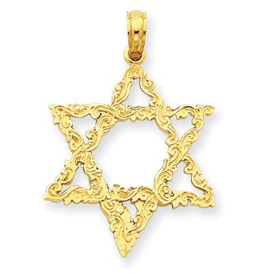 Star of David Pendant 14k Gold D3804, MPN: D3804, 637218016679