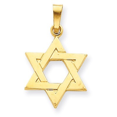 Star of David Pendant 14k Gold XR419, MPN: XR419, 886774620152