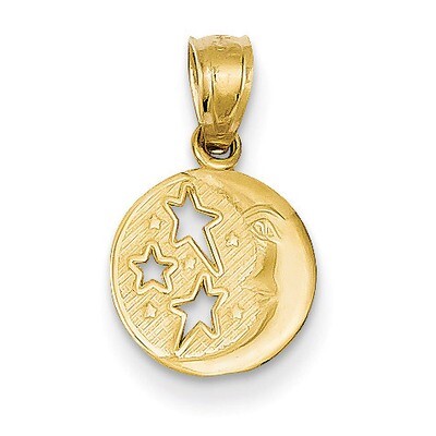 Moon &amp; Stars Pendant 14k Gold D1261, MPN: D1261, 637218083848