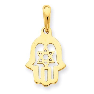 Star of David Chamseh Pendant 14k Gold D1714, MPN: D1714, 883957266022