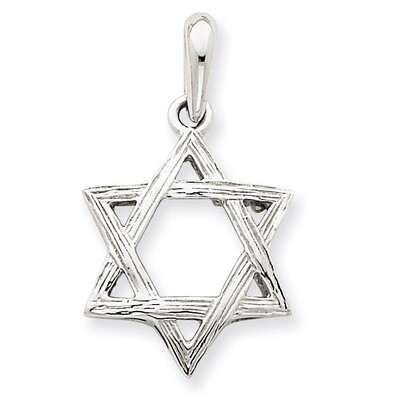 Star Of David Pendant 14k White Gold K1293, MPN: K1293, 883957901244