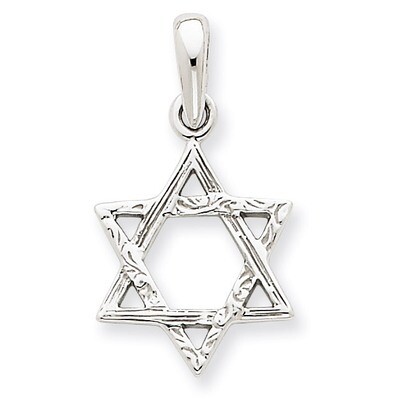 Star Of David Pendant 14k White Gold K1288, MPN: K1288, 883957266015